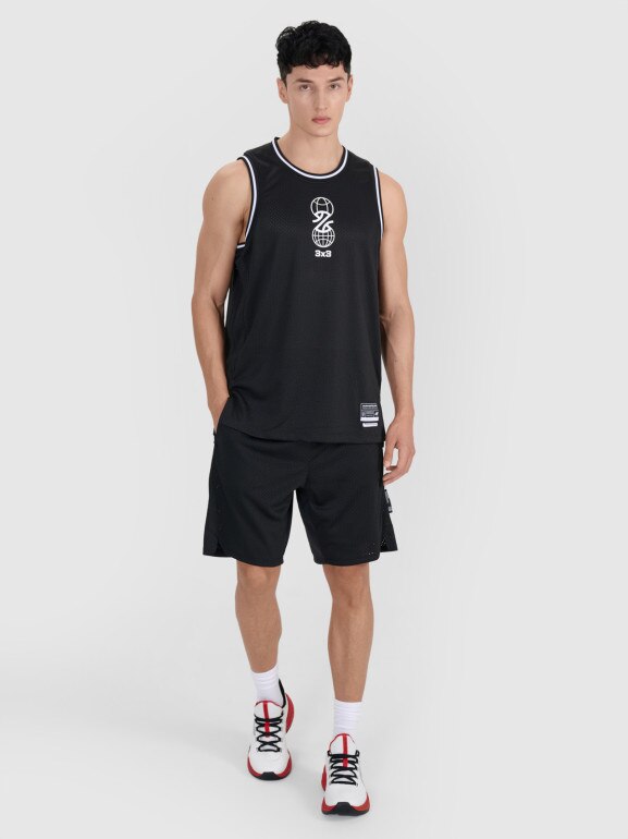 Męskie spodenki do koszykówki 4F 4FRSS25TFSHM1230 - czarne