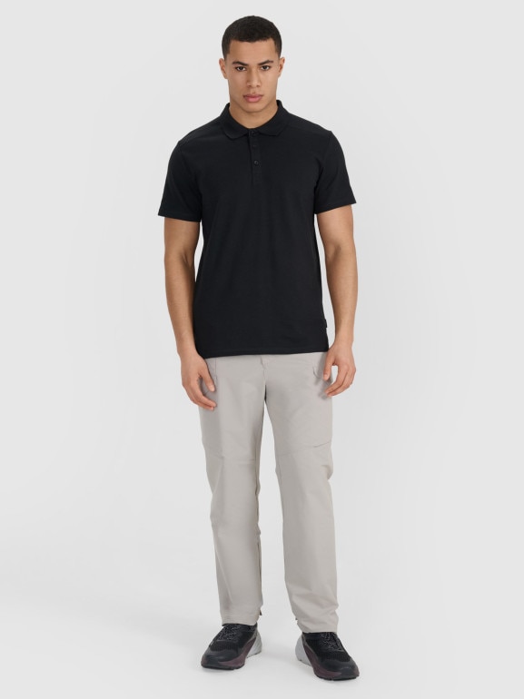 Męska koszulka polo 4F 4FRSS25TPTSM635 - czarna