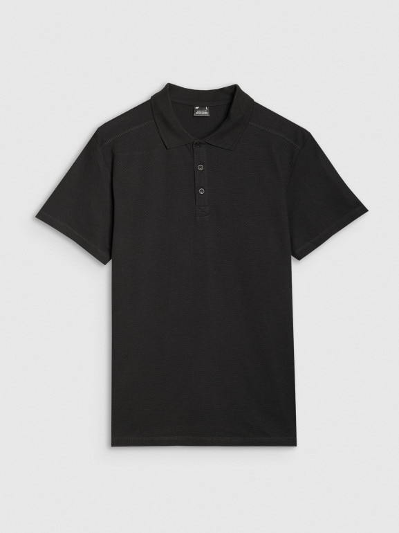 Męska koszulka polo 4F 4FRSS25TPTSM635 - czarna