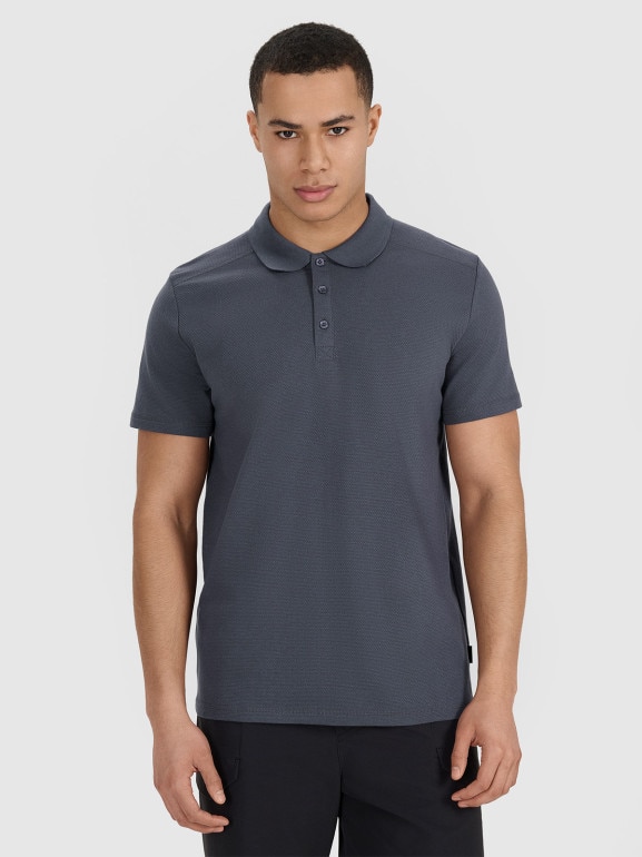 Męska koszulka polo 4F 4FRSS25TPTSM635 - szara