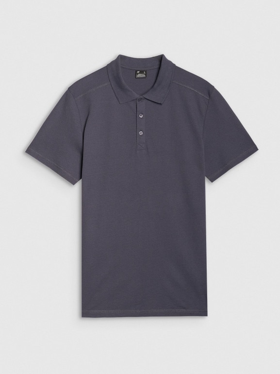 Męska koszulka polo 4F 4FRSS25TPTSM635 - szara