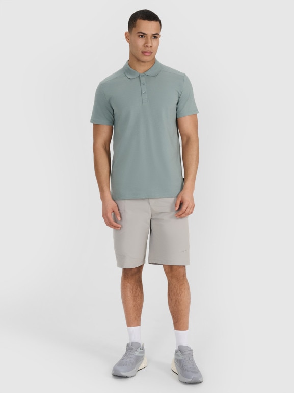 Męska koszulka polo 4F 4FRSS25TPTSM635 - zielona