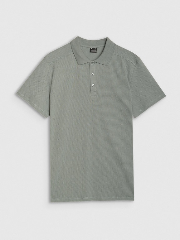 Męska koszulka polo 4F 4FRSS25TPTSM635 - zielona