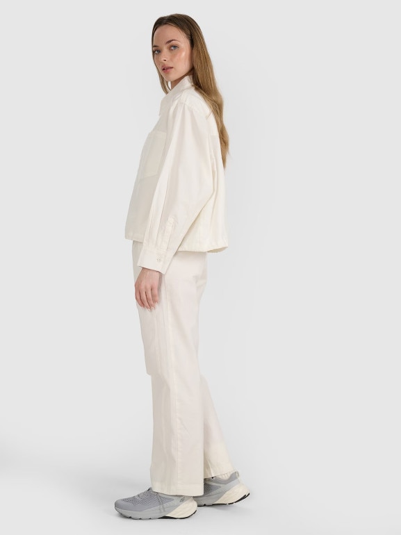 Damska koszula oversize 4F 4FRSS25TSHIF130 - biała