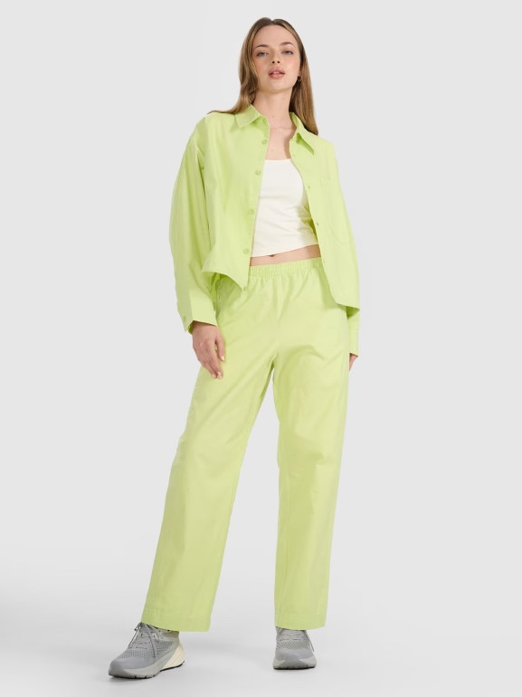 Damska koszula oversize 4F 4FRSS25TSHIF130 -żółta