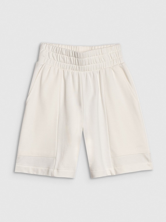 Damskie spodenki dresowe 4F 4FRSS25TSHOF701 - białe