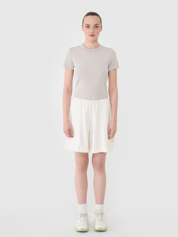 Damskie spodenki dresowe 4F 4FRSS25TSHOF701 - białe