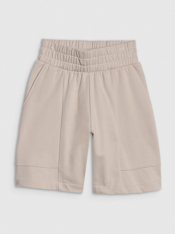 Damskie spodenki dresowe 4F 4FRSS25TSHOF701 - beżowe