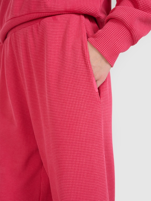 Damskie spodnie dresowe 4F 4FRSS25TTROF1396 - różowe