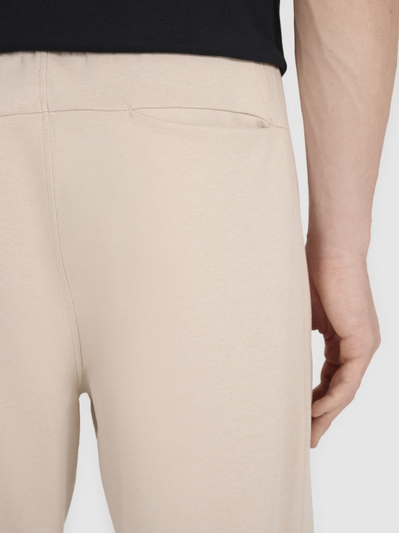 Męskie spodnie dresowe 4F 4FRSS25TTROM1447 - beżowe