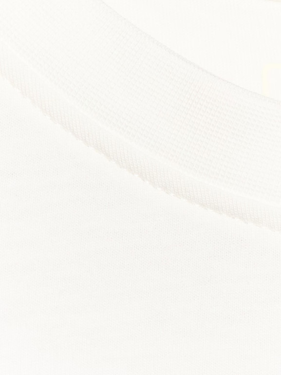 Damski t-shirt oversize bez nadruku 4F 4FRSS25TTSHF2692 - biały