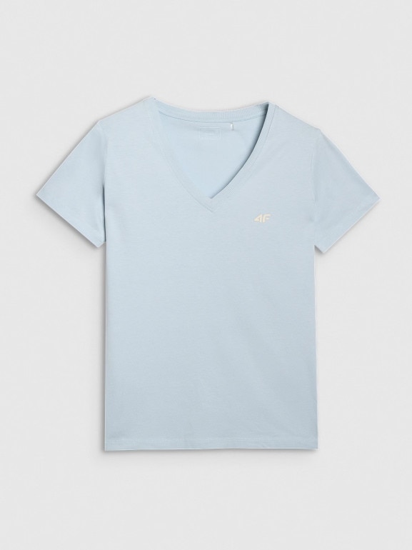 Damski t-shirt oversize 4F 4FRSS25TTSHF2778 - niebieski