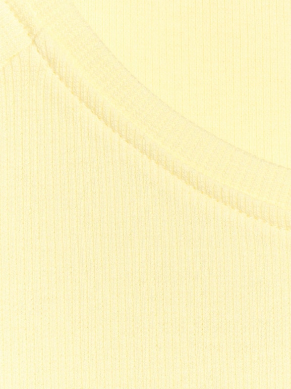 Damski t-shirt bez nadruku 4F 4FRSS25TTSHF2790 - żółty