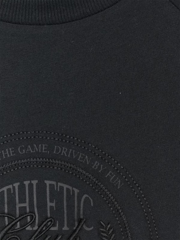 Damski t-shirt oversize z nadrukiem 4F 4FRSS25TTSHF2791 - czarny