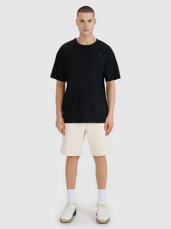 Męski t-shirt oversize 4F 4FRSS25TTSHM2686 - czarny