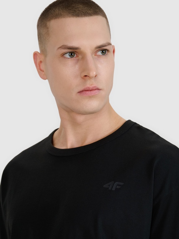 Męski t-shirt oversize 4F 4FRSS25TTSHM2686 - czarny