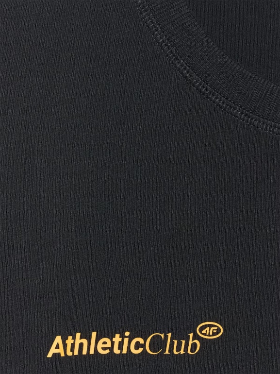 Męski t-shirt z nadrukiem 4F 4FRSS25TTSHM2853 - czarny