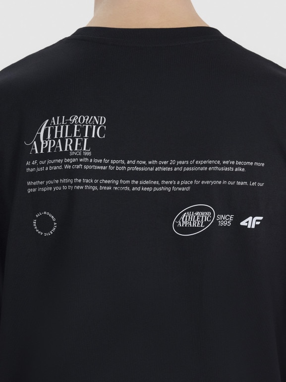 Męski t-shirt oversize z nadrukiem 4F 4FRSS25TTSHM2991