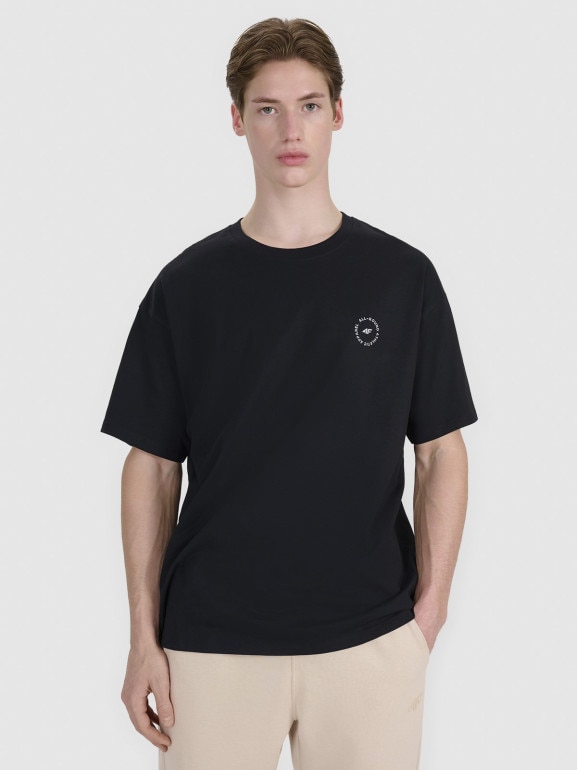 Męski t-shirt oversize z nadrukiem 4F 4FRSS25TTSHM2991