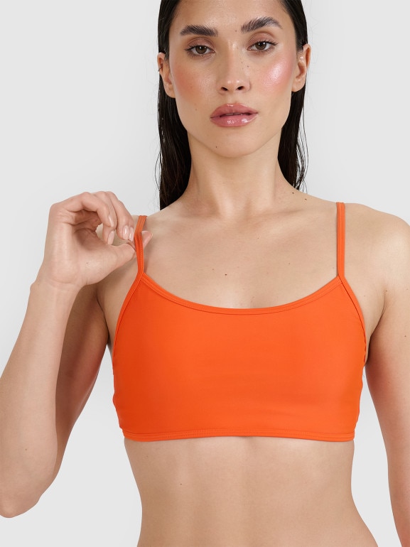 Damski kostium kąpielowy (góra) 4F 4FRSS25UBKTF101 - pomarańczowy