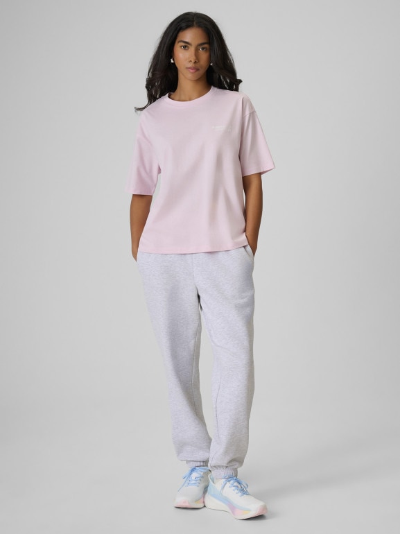 Damski t-shirt z nadrukiem 4F 4FRSS26TTSHF3794 - różowy