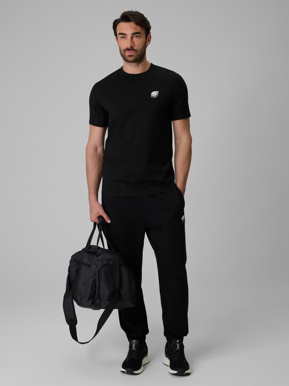 Męski t-shirt bez nadruku 4F 4FRSS26TTSHM3973 - czarny