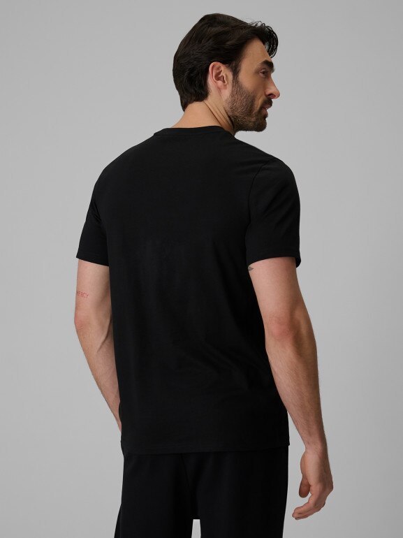 Męski t-shirt bez nadruku 4F 4FRSS26TTSHM3973 - czarny