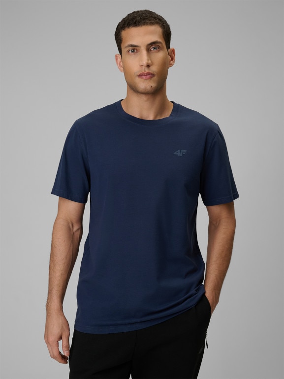 Męski t-shirt bez nadruku (2-pack) 4F 4FRSS26TTSHM4226 - multikolor