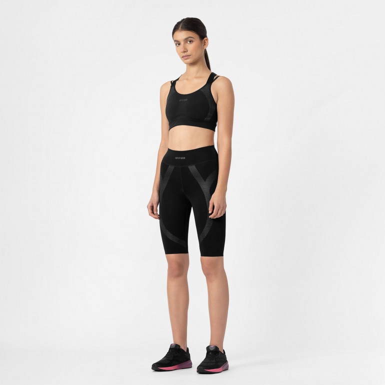 Damskie kolarki treningowe 4F 4FSS22TFTIF128 - grafitowe