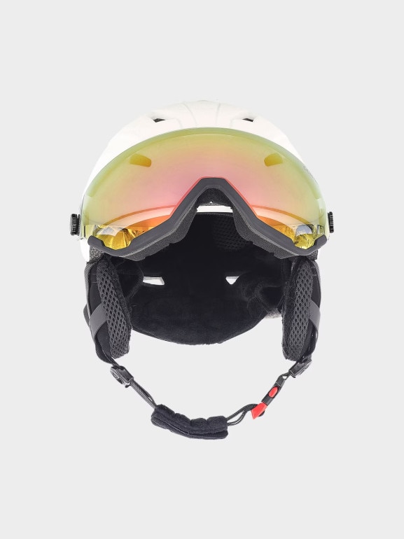 Kask narciarski z goglami uniseks 4F 4FWAW24AHELU090 - biały
