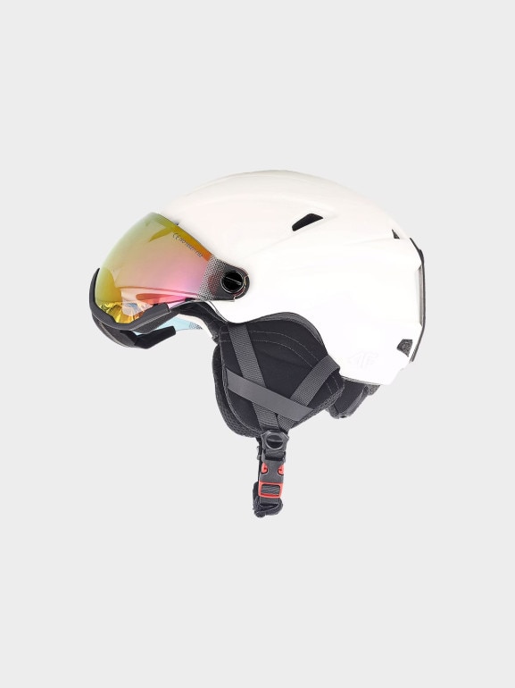 Kask narciarski z goglami uniseks 4F 4FWAW24AHELU090 - biały