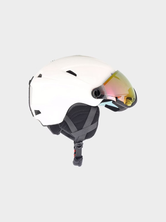 Kask narciarski z goglami uniseks 4F 4FWAW24AHELU090 - biały