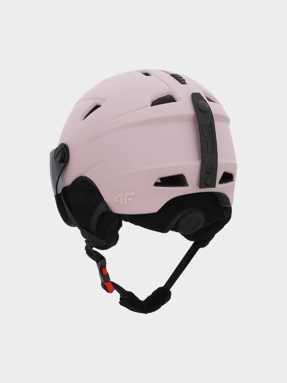 Kask z goglami uniseks 4F 4FWAW24AHELU091 - różowy