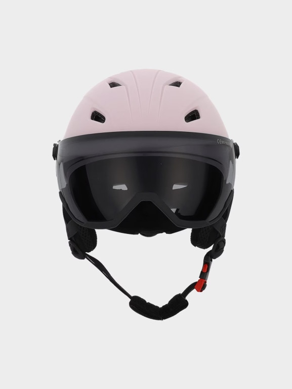 Kask z goglami uniseks 4F 4FWAW24AHELU091 - różowy