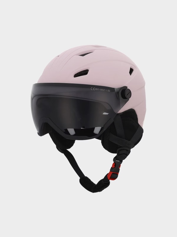 Kask z goglami uniseks 4F 4FWAW24AHELU091 - różowy
