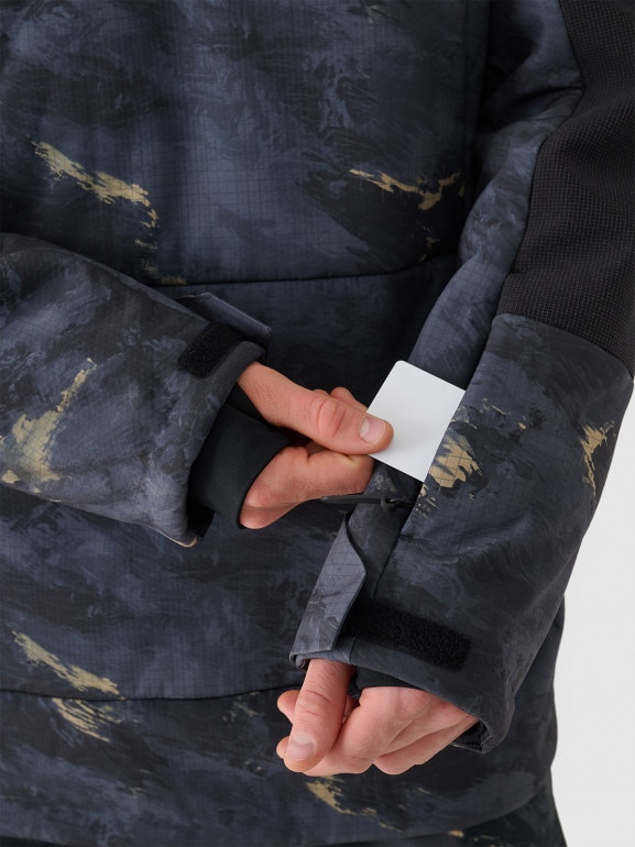 Męska kurtka snowboardowa 4F 4FWAW24TTJAM510 - multikolor