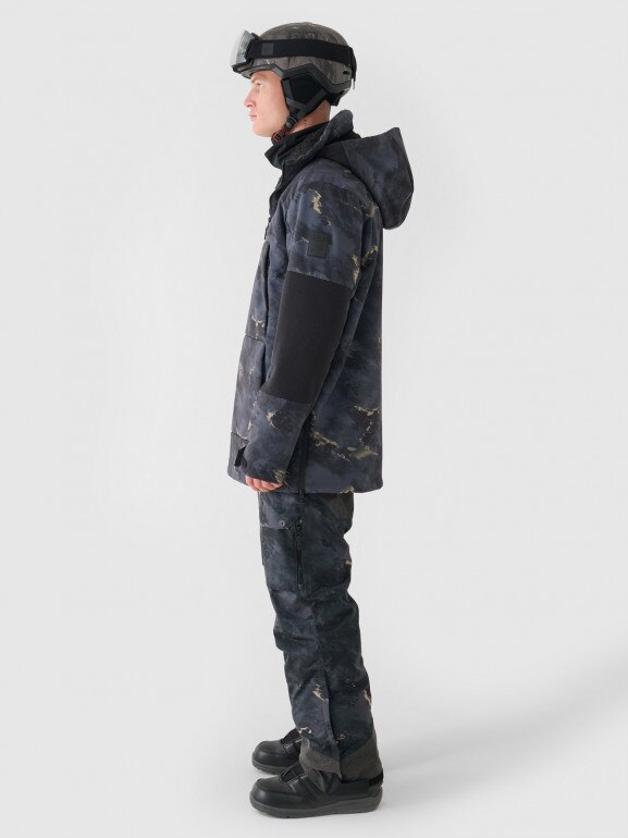 Męska kurtka snowboardowa 4F 4FWAW24TTJAM510 - multikolor