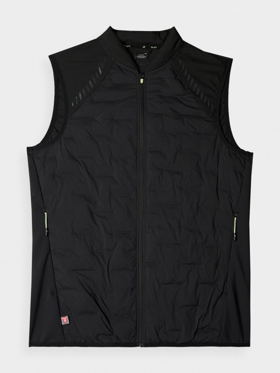 Męski bezrękawnik do biegania 4F 4FWAW24TVJAM137 - szary