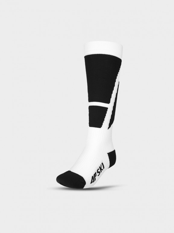 Męskie skarpety narciarskie 4F 4FWAW24UFSOM154 - białe