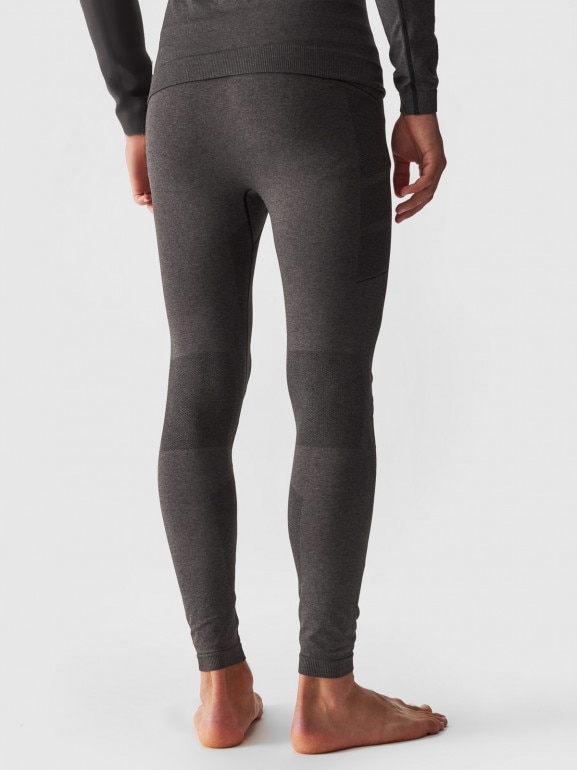 Męska bielizna termoaktywna bezszwowa (dół) 4F 4FWAW24USEAM175 - czarna