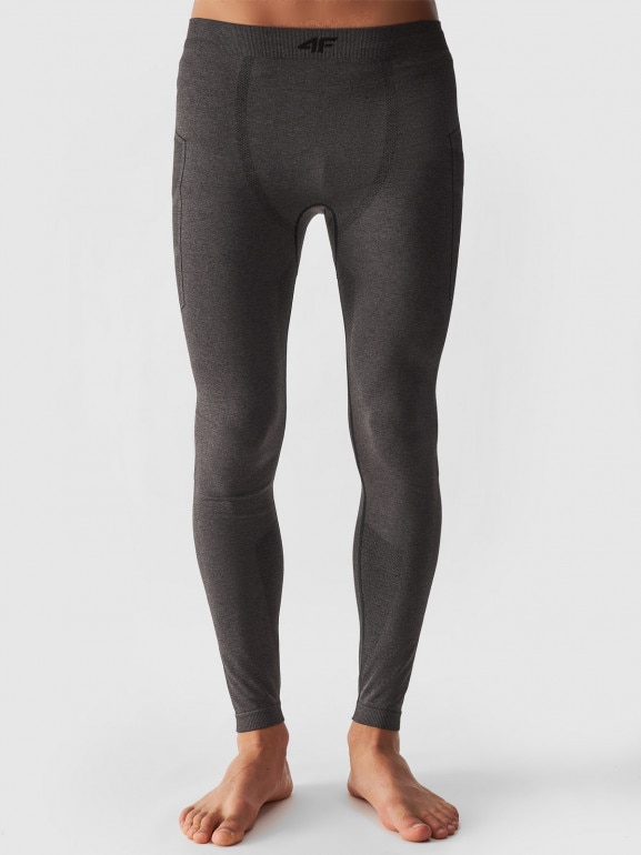 Męska bielizna termoaktywna bezszwowa (dół) 4F 4FWAW24USEAM175 - czarna