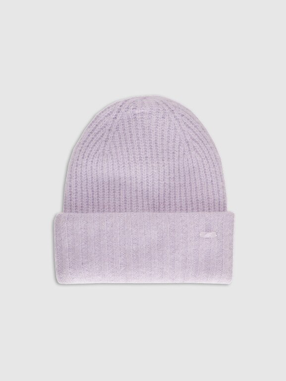 Damska czapka zimowa 4F 4FWAW25ACAPF568 - fioletowa