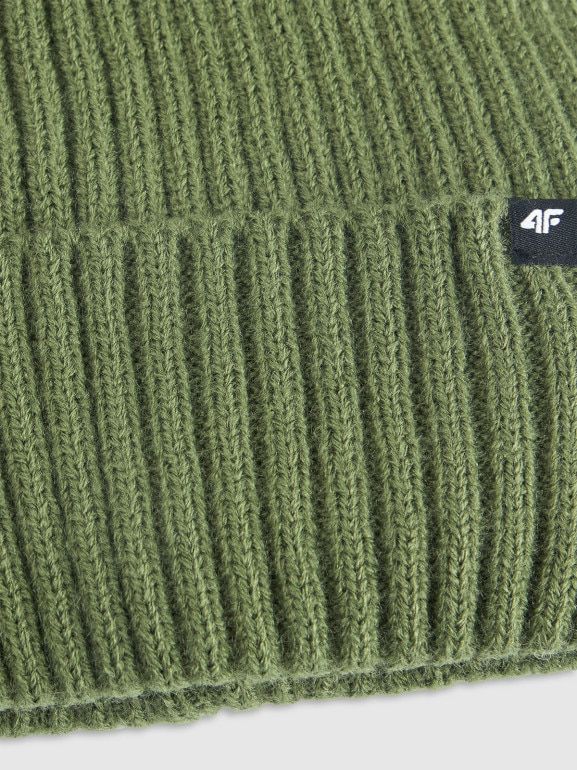 Męska czapka zimowa 4F 4FWAW25ACAPM673 - khaki