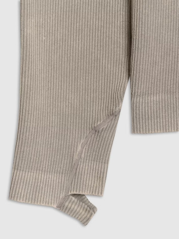 Damski longsleeve do jogi i pilatesu 4F 4FWAW25TFLOF429 - szary