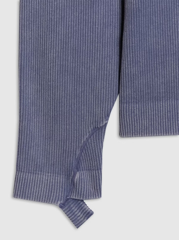 Damski longsleeve do jogi i pilatesu 4F 4FWAW25TFLOF429 - granatowy