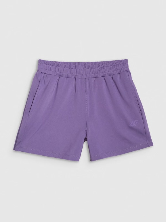 Damskie spodenki treningowe 4F 4FWAW25TFSHF1038 - fioletowe