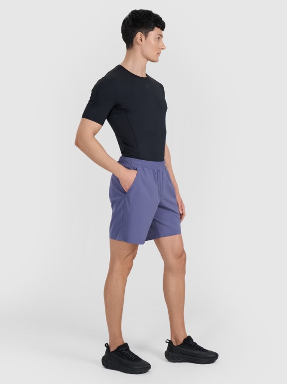 Męskie spodenki treningowe 4F 4FWAW25TFSHM1040 - niebieskie