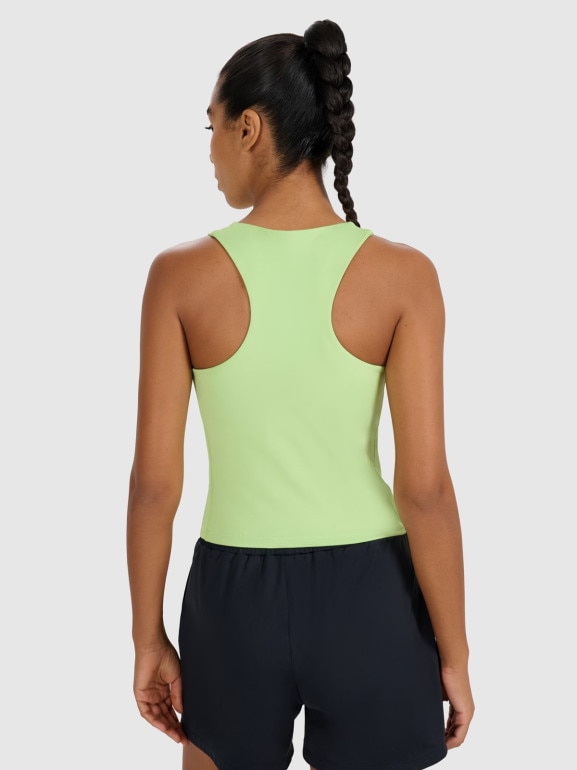 Damski top treningowy szybkoschnący 4F 4FWAW25TFSLF571 - zielony