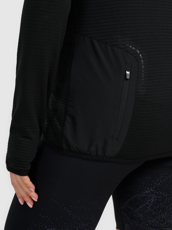 Damska bluza do biegania 4F 4FWAW25TFSWF577 - czarna