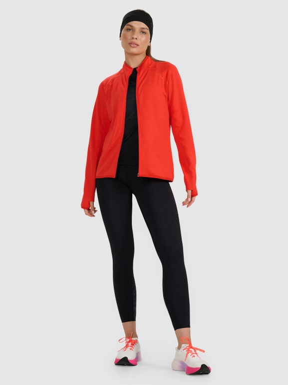 Damska bluza do biegania 4F 4FWAW25TFSWF577 - czerwona